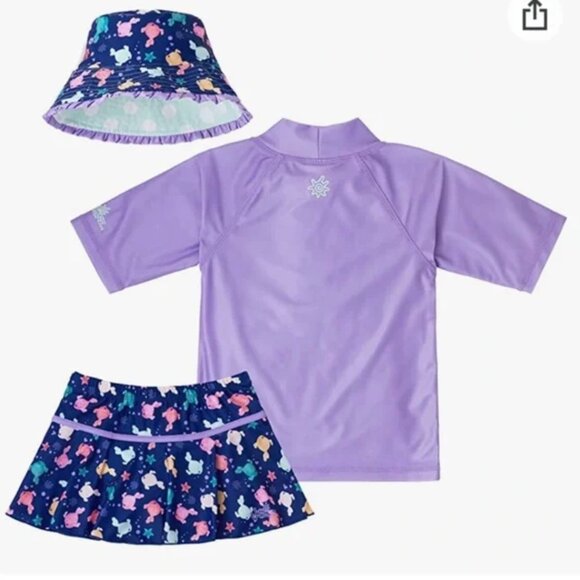 UV Skinz Kids' 3-piece Swim Set Fish 6 - Picture 3 of 5
